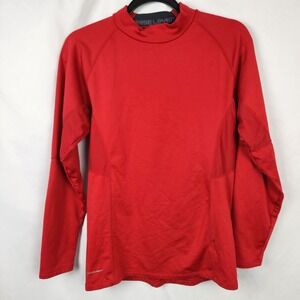 Layer8 Performance Top Women's Small Red Qwick Dry Activewear Long Sleeve‎